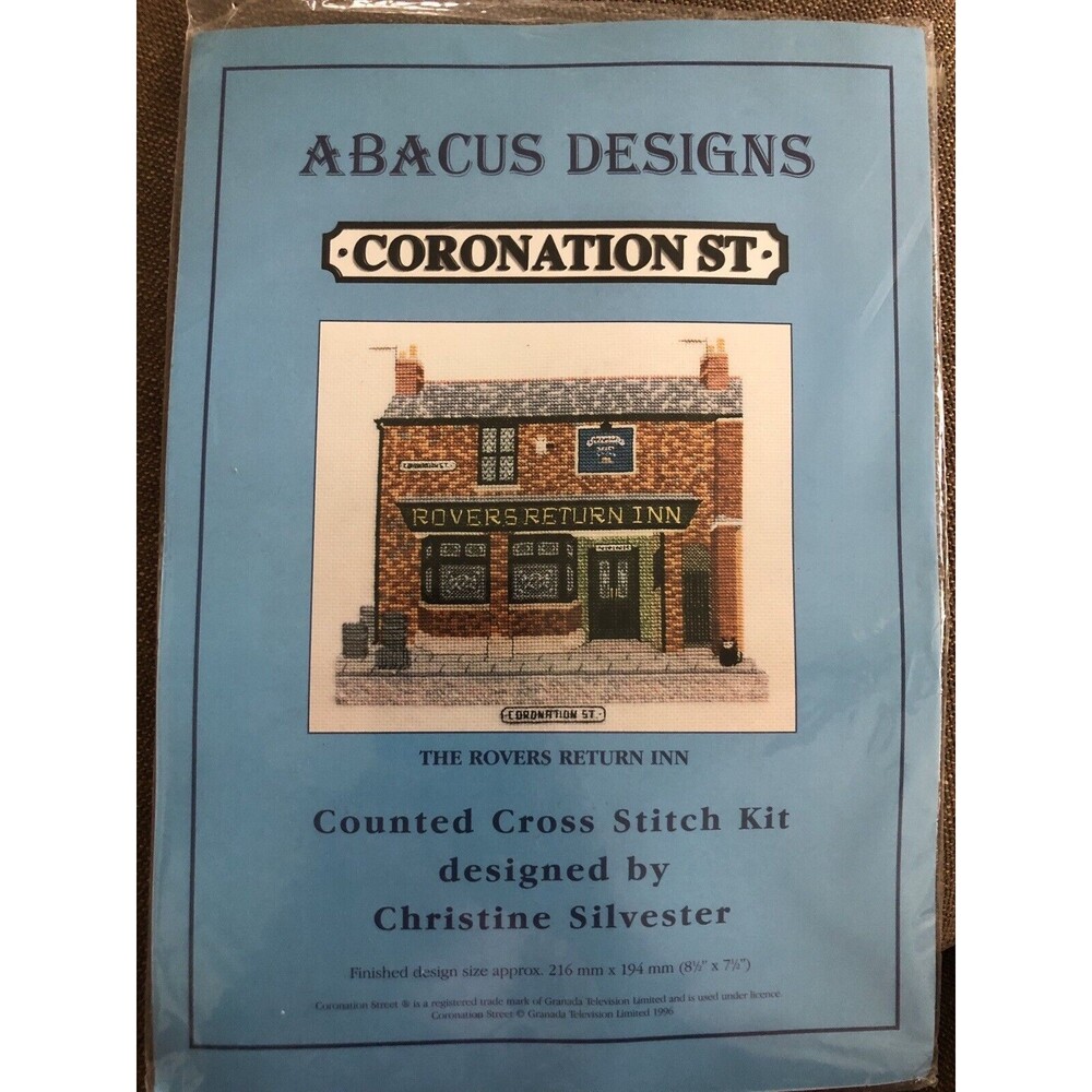 HAND CRAFTED CORONATION ST ROVERS RETURN INN CROSS STITCH KIT Vintage RARE